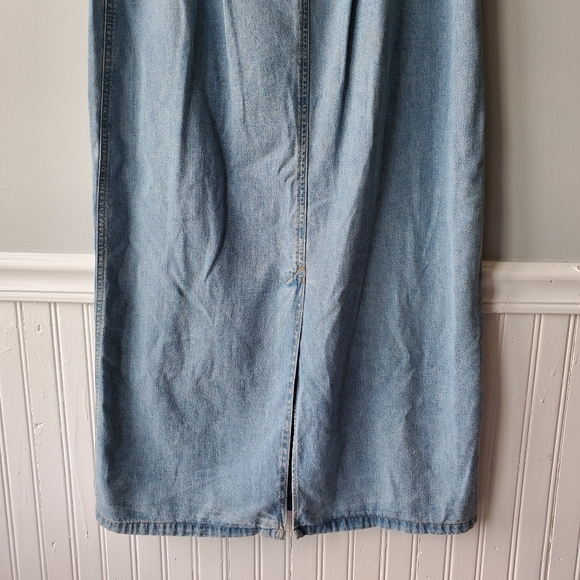 Vintage Liz Claiborne Long Maxi Denim/Jean Skirt Sz 8 Cottagecore Prairi… - Picture 6 of 16